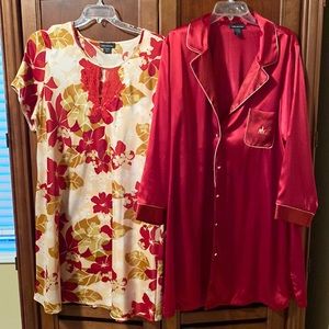 Jones New York women’s silk like pajama and robe 2X